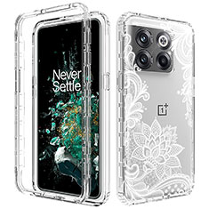 Silikon Hülle Handyhülle Ultra Dünn Flexible Schutzhülle Tasche Transparent Vorder und Rückseite 360 Grad Ganzkörper JX1 für OnePlus Ace Pro 5G Weiß