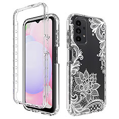 Silikon Hülle Handyhülle Ultra Dünn Flexible Schutzhülle Tasche Transparent Vorder und Rückseite 360 Grad Ganzkörper JX1 für Samsung Galaxy A13 4G Weiß