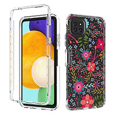 Silikon Hülle Handyhülle Ultra Dünn Flexible Schutzhülle Tasche Transparent Vorder und Rückseite 360 Grad Ganzkörper JX1 für Samsung Galaxy A22s 5G Rot