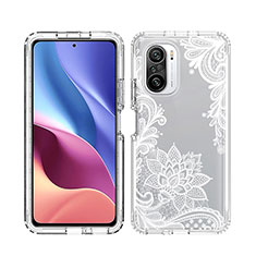 Silikon Hülle Handyhülle Ultra Dünn Flexible Schutzhülle Tasche Transparent Vorder und Rückseite 360 Grad Ganzkörper JX1 für Xiaomi Redmi K40 Pro 5G Weiß