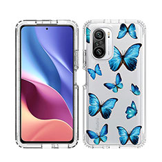 Silikon Hülle Handyhülle Ultra Dünn Flexible Schutzhülle Tasche Transparent Vorder und Rückseite 360 Grad Ganzkörper JX1 für Xiaomi Redmi K40 Pro+ Plus 5G Blau