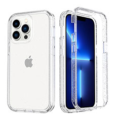 Silikon Hülle Handyhülle Ultra Dünn Flexible Schutzhülle Tasche Transparent Vorder und Rückseite 360 Grad Ganzkörper YJ1 für Apple iPhone 13 Pro Max Klar