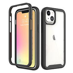 Silikon Hülle Handyhülle Ultra Dünn Flexible Schutzhülle Tasche Vorder und Rückseite 360 Grad Ganzkörper für Apple iPhone 13 Mini Schwarz