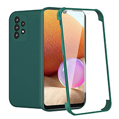 Silikon Hülle Handyhülle Ultra Dünn Flexible Schutzhülle Tasche Vorder und Rückseite 360 Grad Ganzkörper für Samsung Galaxy A32 5G Grün