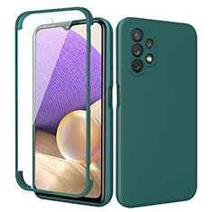 Silikon Hülle Handyhülle Ultra Dünn Flexible Schutzhülle Tasche Vorder und Rückseite 360 Grad Ganzkörper MJ1 für Samsung Galaxy A32 4G Grün