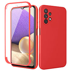 Silikon Hülle Handyhülle Ultra Dünn Flexible Schutzhülle Tasche Vorder und Rückseite 360 Grad Ganzkörper MJ1 für Samsung Galaxy A32 5G Rot