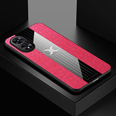 Silikon Hülle Handyhülle Ultra Dünn Flexible Schutzhülle Tasche X01L für Oppo A1x 5G Rot