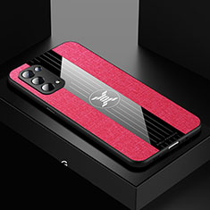 Silikon Hülle Handyhülle Ultra Dünn Flexible Schutzhülle Tasche X01L für Oppo A54 5G Rot