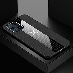 Silikon Hülle Handyhülle Ultra Dünn Flexible Schutzhülle Tasche X01L für Oppo Find X3 5G Schwarz