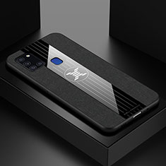 Silikon Hülle Handyhülle Ultra Dünn Flexible Schutzhülle Tasche X01L für Samsung Galaxy A21s Schwarz
