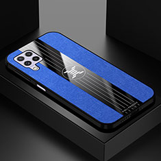 Silikon Hülle Handyhülle Ultra Dünn Flexible Schutzhülle Tasche X01L für Samsung Galaxy A22 4G Blau