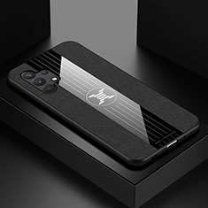 Silikon Hülle Handyhülle Ultra Dünn Flexible Schutzhülle Tasche X01L für Samsung Galaxy A32 5G Schwarz