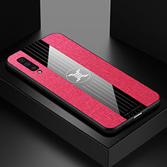 Silikon Hülle Handyhülle Ultra Dünn Flexible Schutzhülle Tasche X01L für Samsung Galaxy A50S Rot