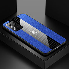 Silikon Hülle Handyhülle Ultra Dünn Flexible Schutzhülle Tasche X01L für Samsung Galaxy A52 5G Blau