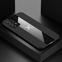 Silikon Hülle Handyhülle Ultra Dünn Flexible Schutzhülle Tasche X01L für Samsung Galaxy A72 4G Schwarz