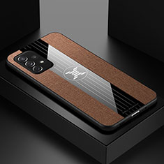 Silikon Hülle Handyhülle Ultra Dünn Flexible Schutzhülle Tasche X01L für Samsung Galaxy A72 5G Braun
