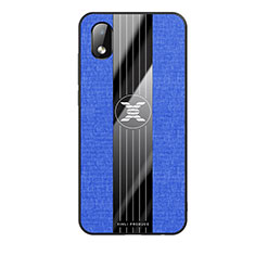 Silikon Hülle Handyhülle Ultra Dünn Flexible Schutzhülle Tasche X01L für Samsung Galaxy M01 Core Blau