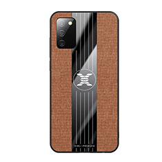 Silikon Hülle Handyhülle Ultra Dünn Flexible Schutzhülle Tasche X01L für Samsung Galaxy M02s Braun