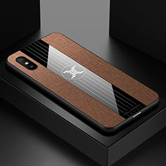 Silikon Hülle Handyhülle Ultra Dünn Flexible Schutzhülle Tasche X01L für Xiaomi Redmi 9AT Braun