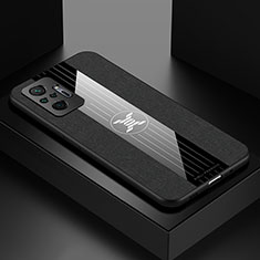 Silikon Hülle Handyhülle Ultra Dünn Flexible Schutzhülle Tasche X01L für Xiaomi Redmi Note 10 Pro 4G Schwarz