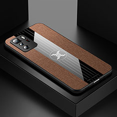 Silikon Hülle Handyhülle Ultra Dünn Flexible Schutzhülle Tasche X01L für Xiaomi Redmi Note 10 Pro 5G Braun