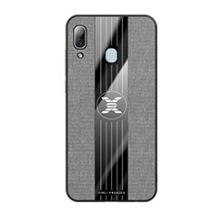 Silikon Hülle Handyhülle Ultra Dünn Flexible Schutzhülle Tasche X02L für Samsung Galaxy A20 Grau