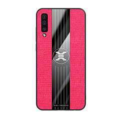 Silikon Hülle Handyhülle Ultra Dünn Flexible Schutzhülle Tasche X02L für Samsung Galaxy A50S Rot