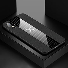 Silikon Hülle Handyhülle Ultra Dünn Flexible Schutzhülle Tasche X02L für Samsung Galaxy M01 Core Schwarz