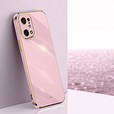 Silikon Hülle Handyhülle Ultra Dünn Flexible Schutzhülle Tasche XL1 für Oppo Find X5 5G Rosa