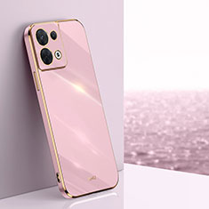 Silikon Hülle Handyhülle Ultra Dünn Flexible Schutzhülle Tasche XL1 für Oppo Reno9 5G Rosa