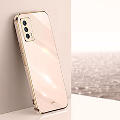 Silikon Hülle Handyhülle Ultra Dünn Flexible Schutzhülle Tasche XL1 für Vivo iQOO 7 India 5G Gold