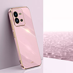 Silikon Hülle Handyhülle Ultra Dünn Flexible Schutzhülle Tasche XL1 für Vivo X80 Lite 5G Rosa