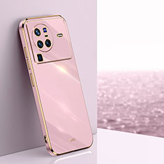 Silikon Hülle Handyhülle Ultra Dünn Flexible Schutzhülle Tasche XL1 für Vivo X80 Pro 5G Rosa