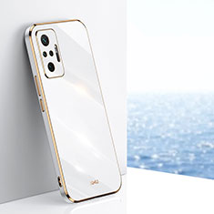 Silikon Hülle Handyhülle Ultra Dünn Flexible Schutzhülle Tasche XL1 für Xiaomi Redmi Note 10 Pro 4G Weiß