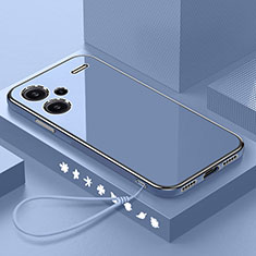 Silikon Hülle Handyhülle Ultra Dünn Flexible Schutzhülle Tasche XL3 für Xiaomi Redmi Note 13 Pro+ Plus 5G Lavendel Grau