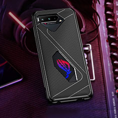 Silikon Hülle Handyhülle Ultra Dünn Flexible Schutzhülle Tasche ZJ1 für Asus ROG Phone 5 ZS673KS Schwarz