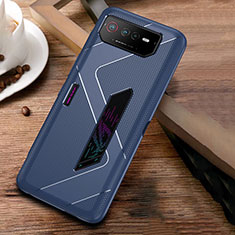 Silikon Hülle Handyhülle Ultra Dünn Flexible Schutzhülle Tasche ZJ1 für Asus ROG Phone 6 Blau