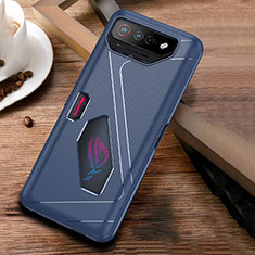 Silikon Hülle Handyhülle Ultra Dünn Flexible Schutzhülle Tasche ZJ1 für Asus ROG Phone 7 Blau