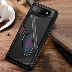 Silikon Hülle Handyhülle Ultra Dünn Flexible Schutzhülle Tasche ZJ1 für Asus ROG Phone 7 Pro Schwarz