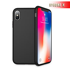 Silikon Hülle Handyhülle Ultra Dünn Schutzhülle 360 Grad B02 für Apple iPhone Xs Schwarz