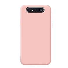 Silikon Hülle Handyhülle Ultra Dünn Schutzhülle 360 Grad Tasche C02 für Samsung Galaxy A90 4G Rosa