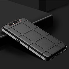 Silikon Hülle Handyhülle Ultra Dünn Schutzhülle 360 Grad Tasche C03 für Samsung Galaxy A90 4G Schwarz