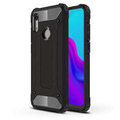 Silikon Hülle Handyhülle Ultra Dünn Schutzhülle 360 Grad Tasche für Huawei Y6 Prime (2019) Schwarz