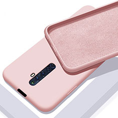 Silikon Hülle Handyhülle Ultra Dünn Schutzhülle 360 Grad Tasche für Oppo Reno2 Z Rosa