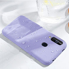 Silikon Hülle Handyhülle Ultra Dünn Schutzhülle 360 Grad Tasche für Samsung Galaxy M40 Violett