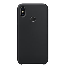 Silikon Hülle Handyhülle Ultra Dünn Schutzhülle 360 Grad Tasche für Xiaomi Mi 8 Schwarz