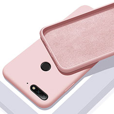 Silikon Hülle Handyhülle Ultra Dünn Schutzhülle 360 Grad Tasche S01 für Huawei Enjoy 8e Rosegold