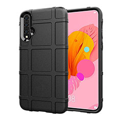 Silikon Hülle Handyhülle Ultra Dünn Schutzhülle 360 Grad Tasche S01 für Huawei Nova 5 Pro Schwarz