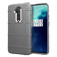 Silikon Hülle Handyhülle Ultra Dünn Schutzhülle 360 Grad Tasche S01 für OnePlus 7T Pro 5G Silber