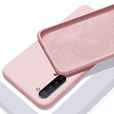 Silikon Hülle Handyhülle Ultra Dünn Schutzhülle 360 Grad Tasche S01 für Oppo F15 Rosa